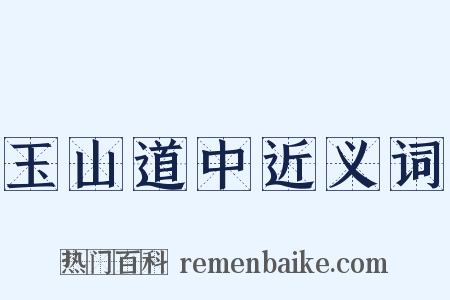 玉山道中近义词是什么意思的图片